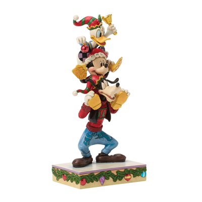 Mickey Donald  Goofy Stacked Lisanslı Figür Biblo - 20.5 cm