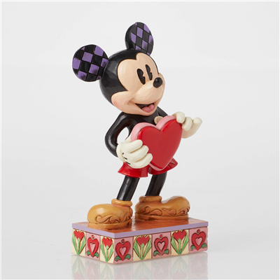 Mickey Mouse Kalp Detaylı Kişiselleştirilebilir Lisanslı Figür