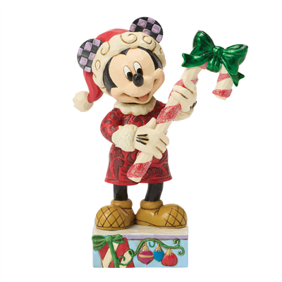 Mickey Mouse Şeker Kamışlı Noel Figür Biblo Jim Shore