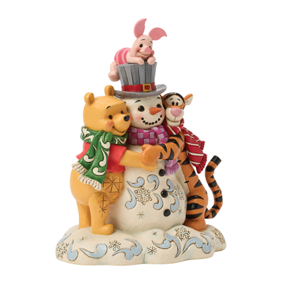 Pooh ve Arkdaşı Snowman Jim Shore Lisanslı Kış Temalı Figür