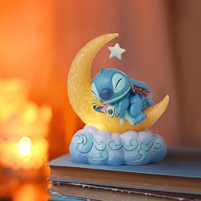 Stitch Ve Scrump On Led Moon Lisanslı Figür Biblo