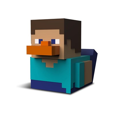 Minecraft Boxed Steve Lisanslı Cosplay Ördek Collectible Figür