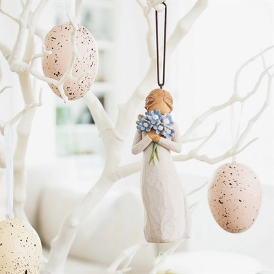 Willow Tree Forget-me-not Ornament Unutma Beni Süsleme Dekoratif Figür Biblo