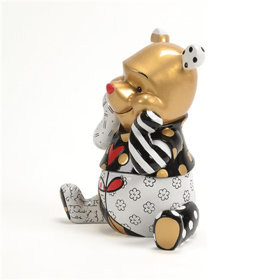Winnie The Pooh Gold Midas Romero Britto Lisanslı Figür