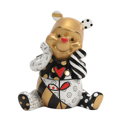 Winnie The Pooh Gold Midas Romero Britto Lisanslı Figür