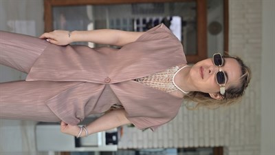 Pudra Yelekli Takım