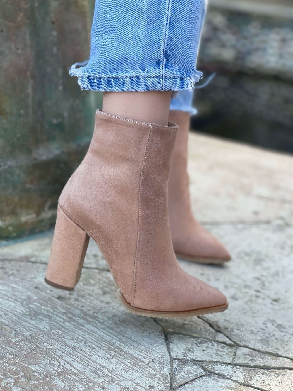 Jesse Model Topuklu Bot Camel Süet