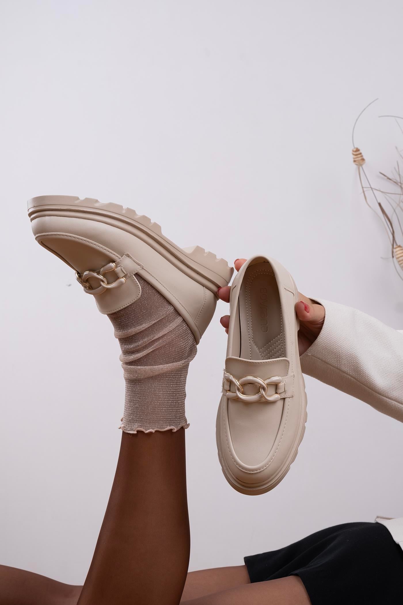 Mendy Model Toka Detaylı Makosen Bej