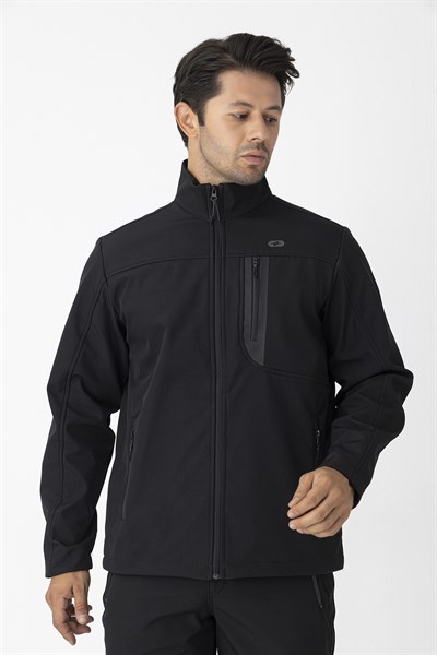 CROZWİSE ERKEK SOFTSHELL MONT SİYAH
