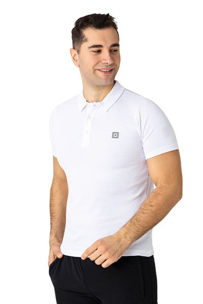 CROZWİSE WAFFLE POLO YAKA T.SHİRT BEYAZ