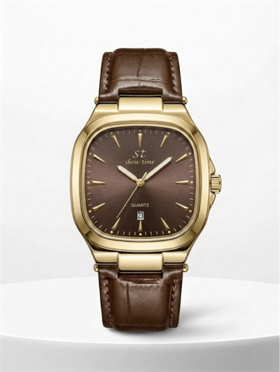 KARE DERİ | GOLD-KAHVERENGİ ST351