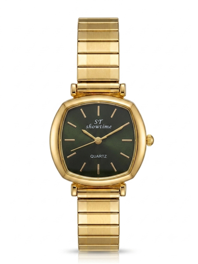 SHOWTİME Bayan Kare Yaylı Gold Siyah ST574