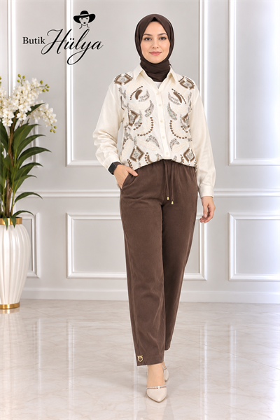 28111 Benetton Cansu Pantolon kahverengi