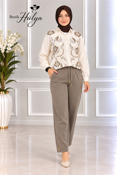 28111 Benetton Cansu Pantolon Vizon