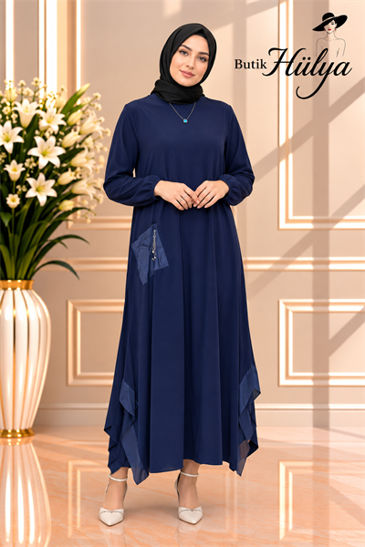 32109 derili tunik lacivert