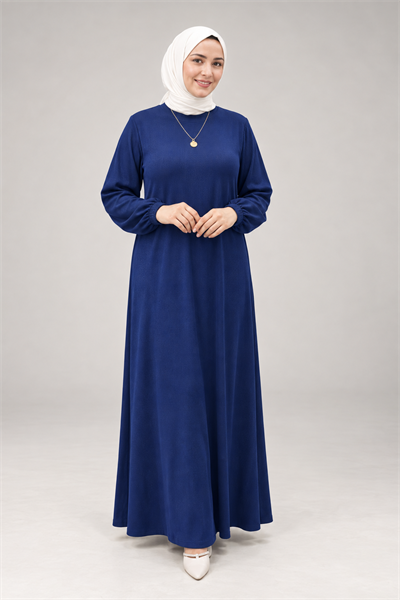 Ceylan Fitilli Elbise Lacivert 26128