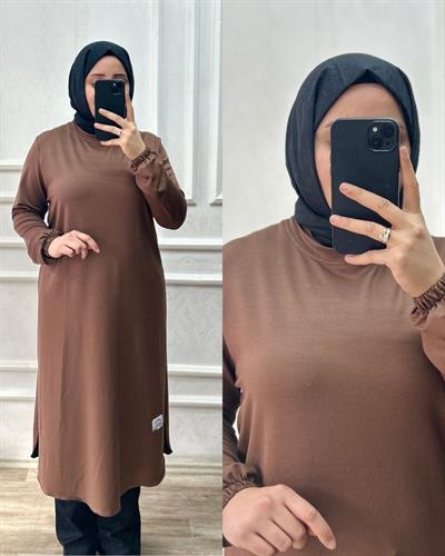 Leyla tunik karamel 32106