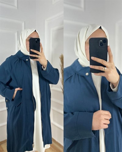 Renkli giy-çık ipek kap lacivert 30101