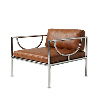 Lova Java Gerçek Deri Metal Berjer - Deco103