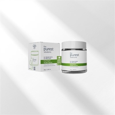 The Purest Solutions, Arındırıcı ve Canlandırıcı Tüm ciltler için Meyve Asitleri İçeren Toz Temizleyici 55 Gr (%0,2 Azelaik Asit & Malik Asit)