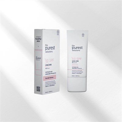 The Purest Solutions Lekeli Ciltler İçin Antioksidan Destekli Güneş Kremi, 50+ SPF UVA/UVB Blemish Defense, Antioxidant Protection