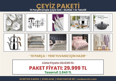 EVDE AVM ÇEYİZ PAKETİ - MUTFAK & EV TEKSTİLİ