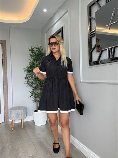 Orj marka model poplin kumaş elbise 