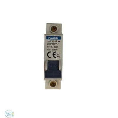 Pasifik PSK-63 Otomatik Sigorta C Tipi 1 Fazlı 4A. 3kA