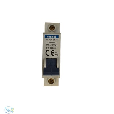 Pasifik PSK-63 Otomatik Sigorta C Tipi 1 Fazlı 50A. 3kA