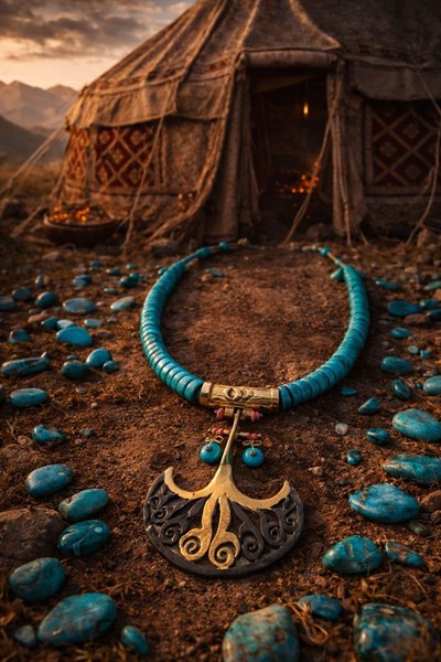 925 Ayar Gümüş Oksit ve Altın Kaplama Hitit Baltası Tasarım Kolye