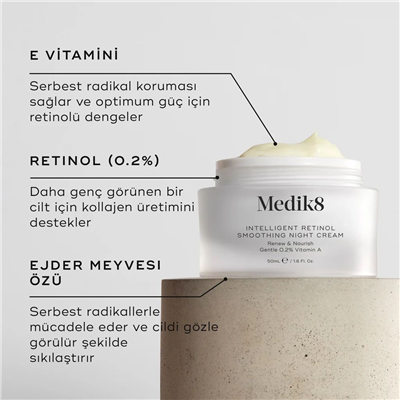 Medik8 İntelligent Retinol Smoothy Night Cream 50 Ml P10807