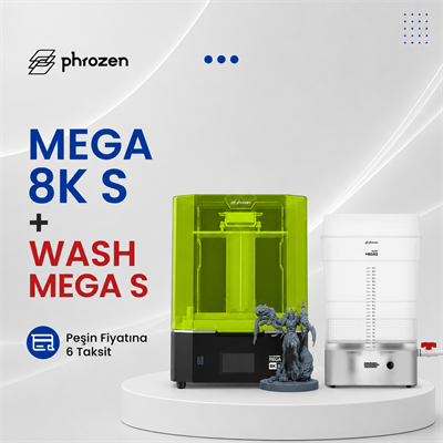 Phrozen Mega 8K S MSLA 3D Yazıcı - Mega 8K S + Wash Mega S