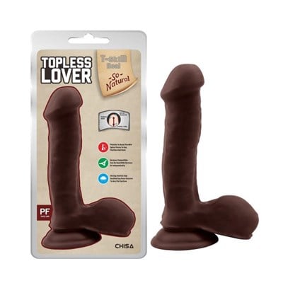 Chisa Topless Lover Brown Realistik Dildo 19,2 CM – Güçlü Vakum Tabanlı