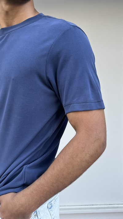 Lacivert Atlas Premium Basic Tişört