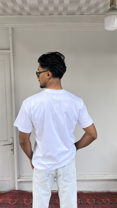 Wong Basic Oversize Beyaz T-Shirt