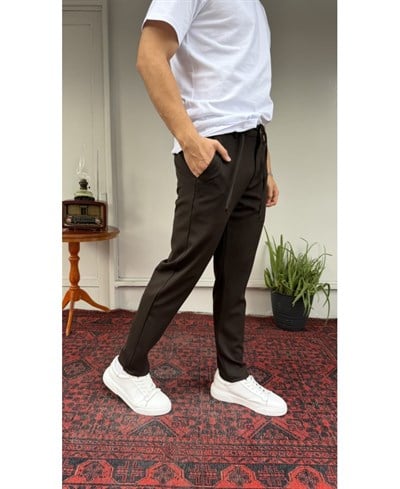 Casual Men Mocha Slim Jogger Pantolon