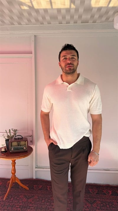 Kahve Düğmeli Pileli Erkek Pantolon