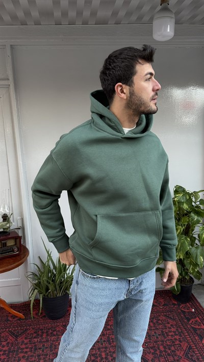2512 Düz Basic Kapüşon