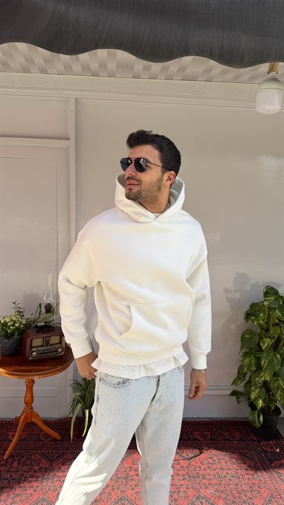 2512 Düz Basic Kapüşon
