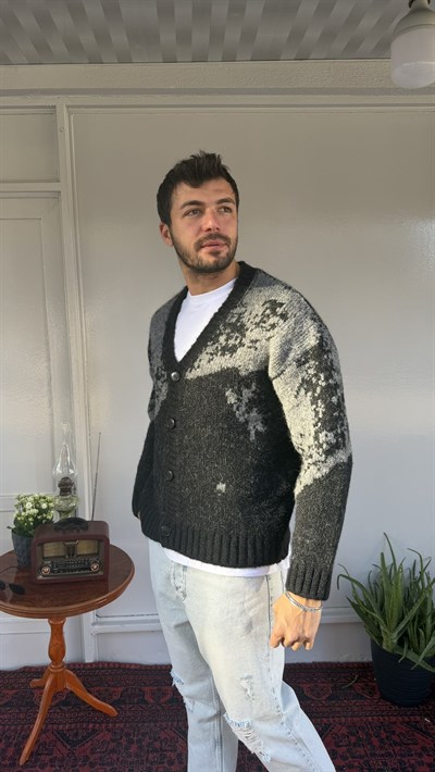 2512 İki Renk Yün Hırka