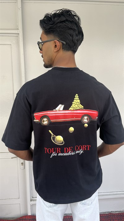 Casualment Tour De Court Oversize T-Shirt – Black Edition