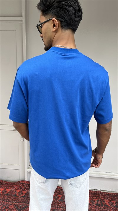 Yep Oversize Saks Mavi T-Shirt