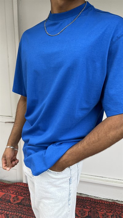 Yep Oversize Saks Mavi T-Shirt