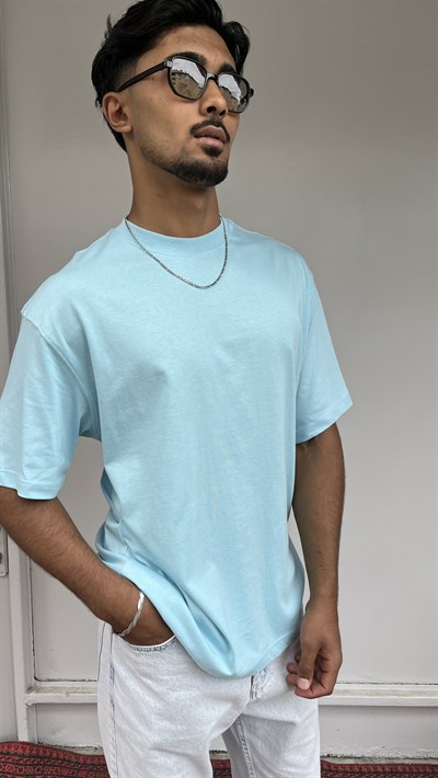 Yep Oversize Mint Mavi T-Shirt