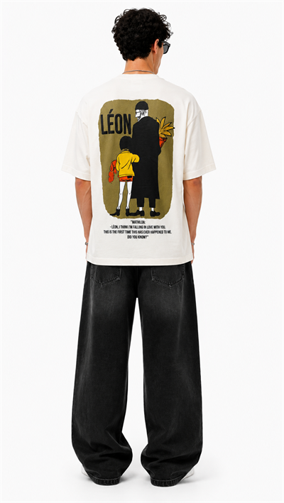 Füme Taşlamalı Baggy Erkek Jean Pantolon