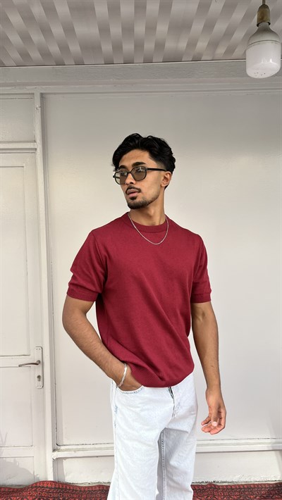 Bordo Aura Triko Tişört