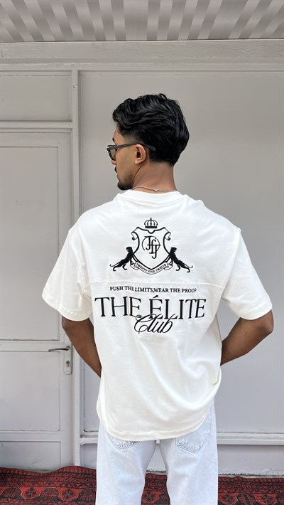 Elite Club Oversize Ekru T-Shirt