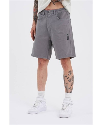 Casual Men Gri Relax Fit Pamuk Erkek Şort
