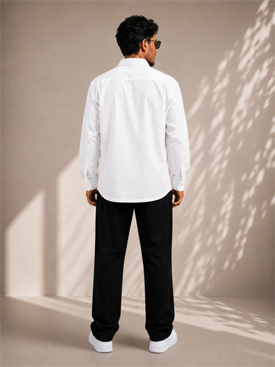 Beyaz Oversize Erkek Gömlek – Premium Rahat Kalıp