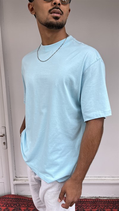 Yep Oversize Mint Mavi T-Shirt